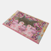 Leopard Chinoiserie Ginger Jar jars Doormat Rug Fußmatte (Schrägansicht)