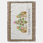 Leopard Christmas Decke (Vorderseite Vertikal)