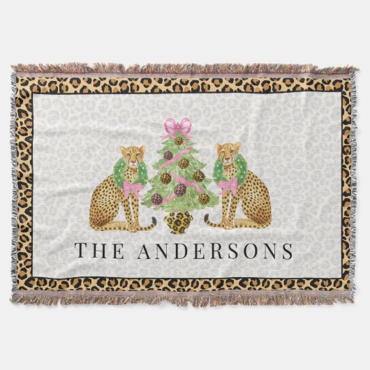 Leopard Christmas Decke (Vorderseite)