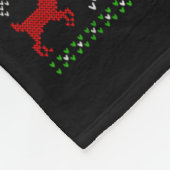 Leopard Christmas Lights Santa Costume Ugly Xmas S Fleecedecke (Ecke)