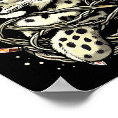 Leopard Christmas Santa Hat Christmas Lights Women Poster (Ecke)