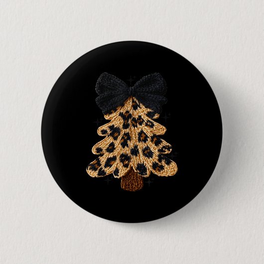 Leopard Christmas Tree,christmas Coquette Bow Yarn Button (Vorderseite)