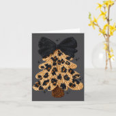 Leopard Christmas Tree,christmas Coquette Bow Yarn Karte (Gelbe Blume)