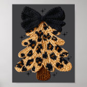 Leopard Christmas Tree,christmas Coquette Bow Yarn Poster (Vorne)
