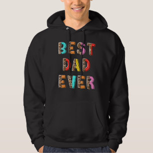Leopard Colorful Best Vater Ever Vatertag 2022 Hoodie