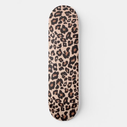 Leopard Cool Ästhetik Skateboard (Vorderseite)