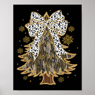Leopard Coquette Bogen Camo Weihnachtsbaum Jagd G Poster