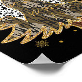 Leopard Coquette Bow Camouflage Weihnachtsbaum Jag Poster (Ecke)