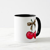 Leopard Coquette Bow Cherry Girly Lolita Tasse (VorderseiteRechts)