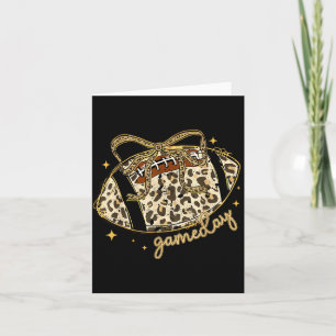 Leopard Coquette Schleife Spieltags Football-Mutte Karte