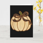 Leopard Coquette Schleife Thanksgiving Herbst Herb Karte (Gelbe Blume)