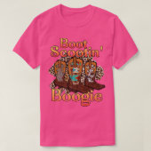 Leopard Cowboy Boots Scooting Boogie Western Count T-Shirt (Design vorne)