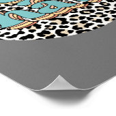 Leopard Cowboy Yeehaw Halten Sie Ihre Pferde Weste Poster (Ecke)