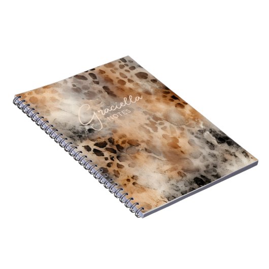Leopard Cowhide Country Western Animal Print Notizblock (Rechte Seite)