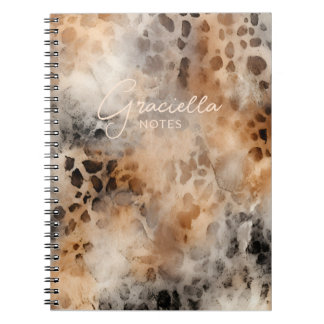 Leopard Cowhide Country Western Animal Print Notizblock
