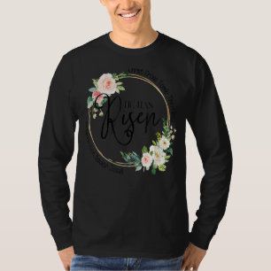 Leopard Cross Oaster Er ist Risen Matthew 28 6 Chr T-Shirt
