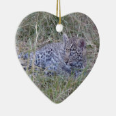 LEOPARD CUB KERAMIKORNAMENT (Rechts)