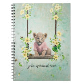 Leopard Cub on Swing Spiral Foto Notebook Notizblock (Vorderseite)