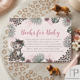 Leopard Cub Pink Safari Bücher für Baby Begleitkarte