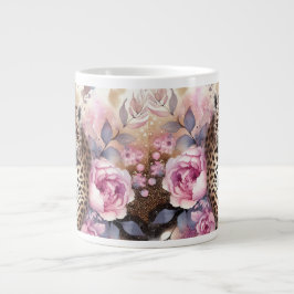 Leopard Cub & Rose Jumbo-Tasse