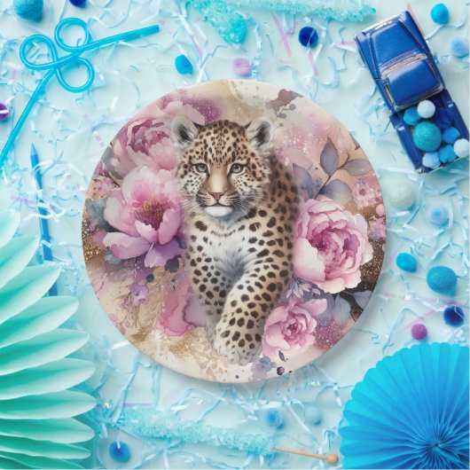 Leopard Cub & Rose Pappteller (Party)