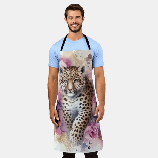 Leopard Cub & Rose Schürze (Getragen)