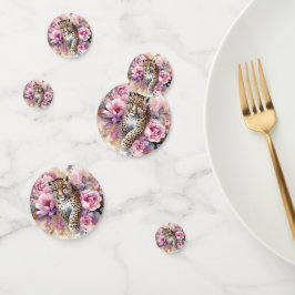 Leopard Cub & Rose Table Confetti Konfetti