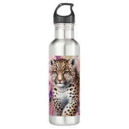 Leopard Cub & Rose Wasserflasche Edelstahlflasche