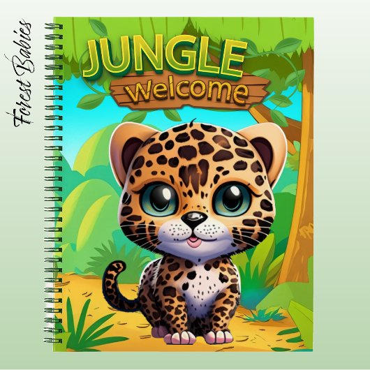 Leopard Cub Safari Animal Kitten Gepunktet Feline Notizblock