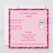 Leopard-Cube in Rosa Einladung (Rückseite)