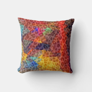 Leopard Cubism Abstrakt Art Geometrisches Muster Kissen