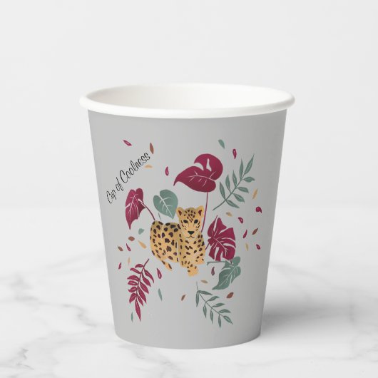 Leopard-Cup der Kühle Pappbecher (Vorderseite)