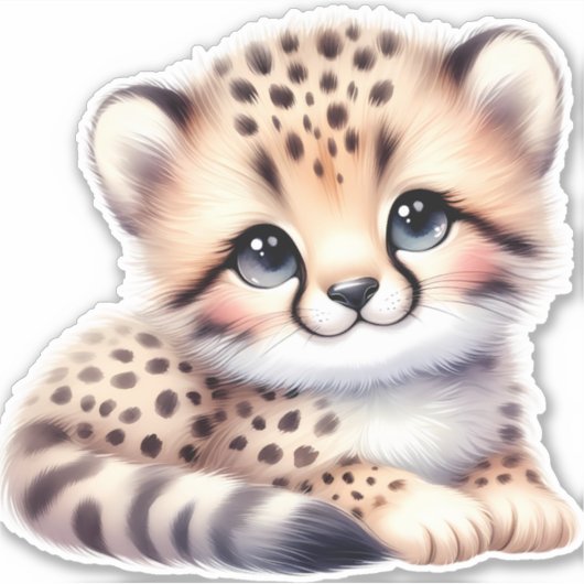 Leopard Custom Cut Scrapbooking Sticker (Vorderseite)