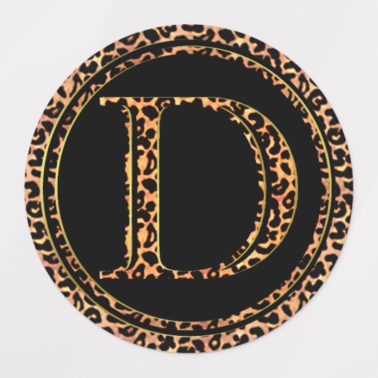 Leopard D Etiketten (Design 1)