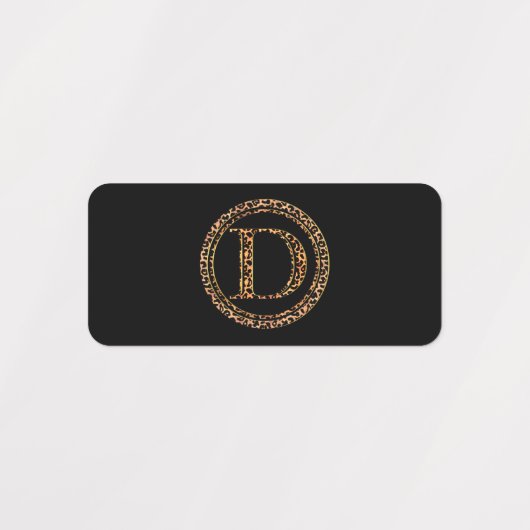 Leopard D Etiketten (Design 1)