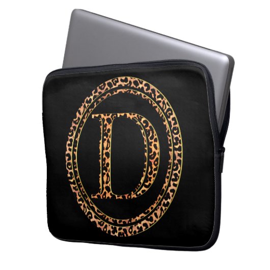 Leopard D Laptopschutzhülle (Vorderseite Links)
