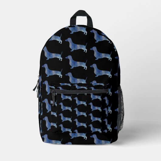 Leopard-Dachshund Bedruckter Rucksack (Vorderseite)