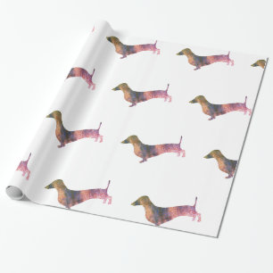 Leopard-Dachshund Geschenkpapier