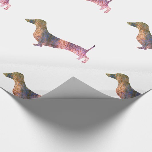 Leopard-Dackel Geschenkpapier (Ecke)