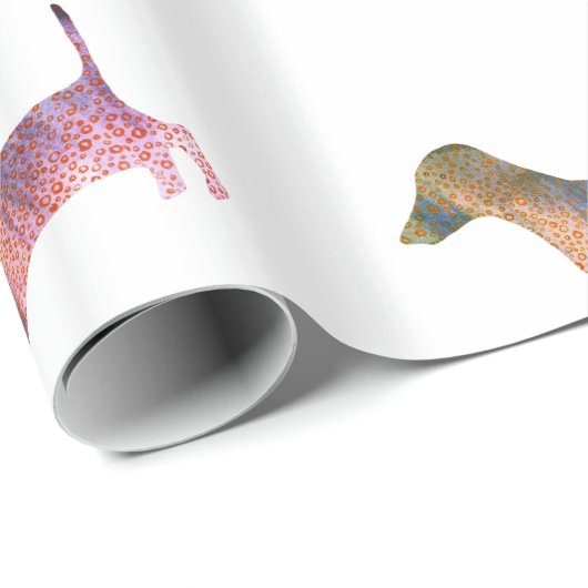 Leopard-Dackel Geschenkpapier (Rolleneckpunkt)