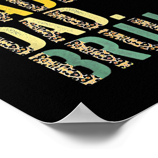 Leopard Dada Daddy Vater Bruh Father's Day Poster (Ecke)