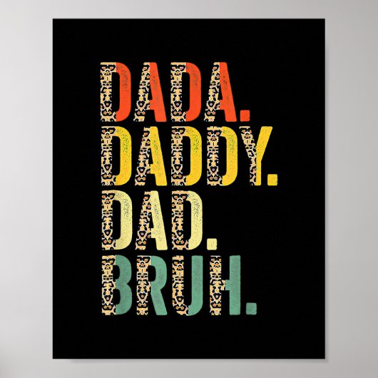 Leopard Dada Daddy Vater Bruh Father's Day Poster (Vorne)