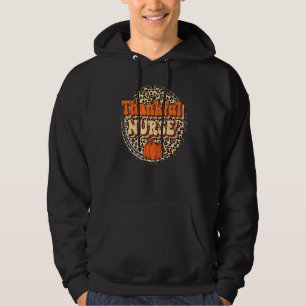 Leopard Dankbare Krankenschwester Kürbis Gesegnete Hoodie