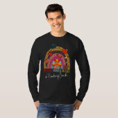 Leopard Dankbarkeit dankbar Reading Coach Rainbow T-Shirt (Vorne ganz)
