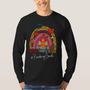 Leopard Dankbarkeit dankbar Reading Coach Rainbow T-Shirt