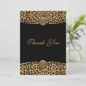 Leopard Dankeschön Dankeskarte (Stehend Vorderseite)