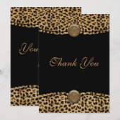 Leopard Dankeschön Dankeskarte (Vorne/Hinten)