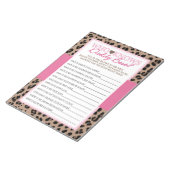 Leopard, der Daddy Best Baby Shower Game Pack kenn Notizblock (angewinkelt)