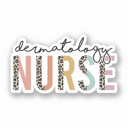 Leopard Dermatology Nurse, Dermatology Nursing Aufkleber (Vorderseite)