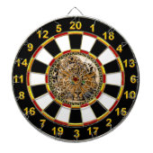 Leopard des grünen Auges mit gepunkteter Dartscheibe (vorne)